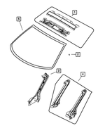 4389497AF - Body Sheet Metal Except Doors: Windshield Header for Mopar Image