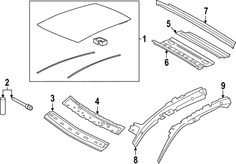 Roof & Components for 2023 Porsche Taycan #0