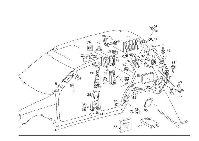 1636905925 - Covering and Lining: Trim for Mercedes-Benz: ML320, ML55 AMG Image image