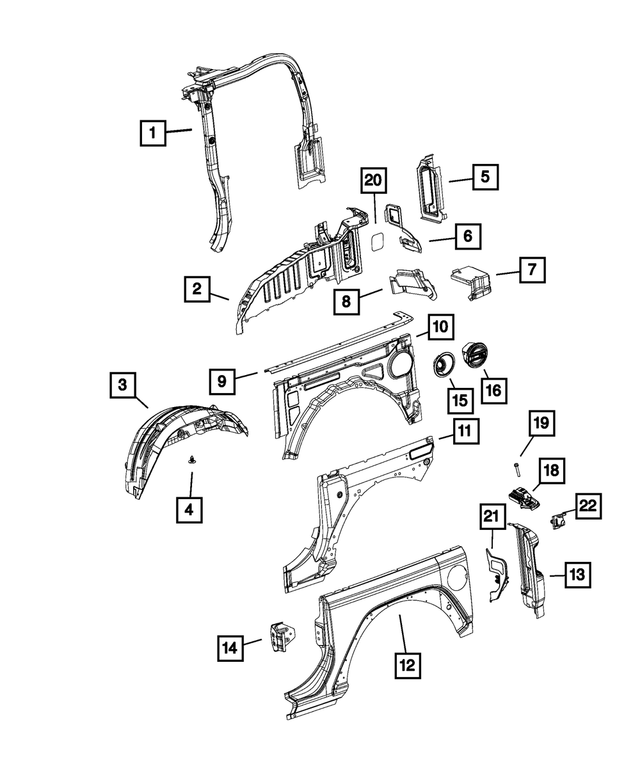 « 68728709AA – Body Sheet Metal Except Doors : Barre Sport Barre Laterale, Côté Gauche pour Mopar Image »
