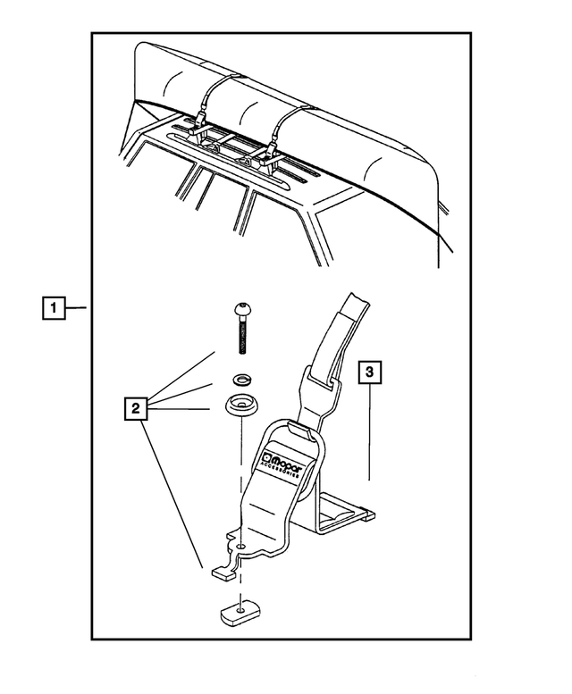 5016389AA - Mopar Accessories - Component Parts: Accessory Hardware Kit for Mopar Image