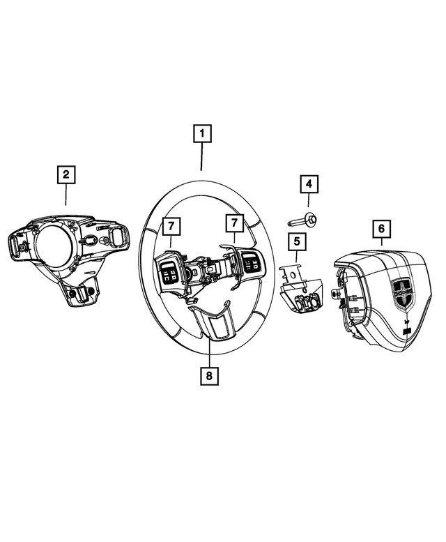 5SD98DX9AA - Steering: Steering Wheel for Mopar Image image