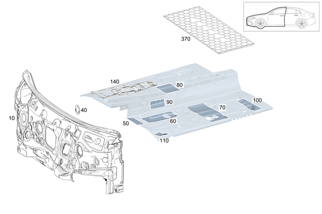 1776824301 - Panelling: Dampening, Firewall for Mercedes-Benz Image image