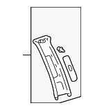 6241153020A0 - Body: Upper Center Pillar Trim for Lexus: IS300 Image