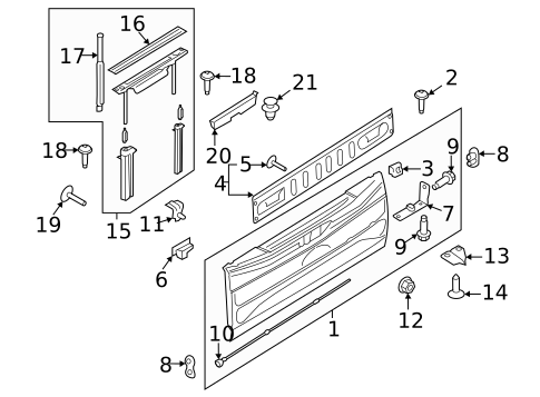 Tail Gate for 2017 Ford F-350 Super Duty #0