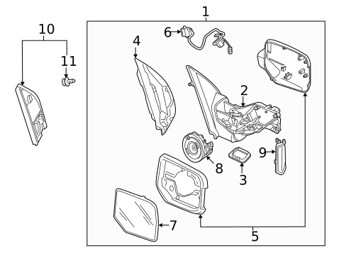 Outside Mirrors for 2013 Honda Pilot #0
