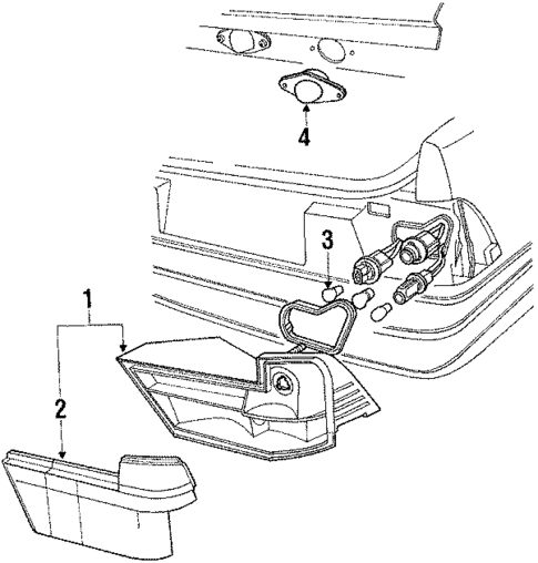 Combination Lamps for 1990 Ford Escort #0