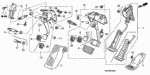 17800SNAA01 - Chassis: PEDAL ASSY., ACCELERATOR for Honda Image