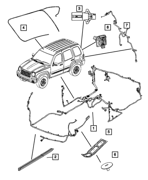 Wiring-Body & Accessories for 2006 Jeep Liberty #0