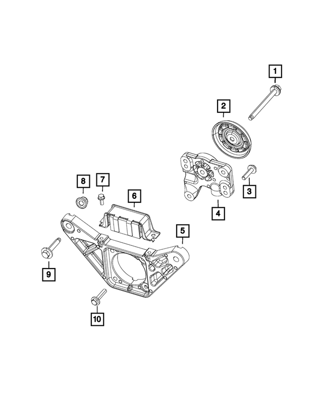 6102208AA - Four Wheel Drive; Differential and Drive Line: Hex Head Bolt And Washer, Mounting for Mopar Image