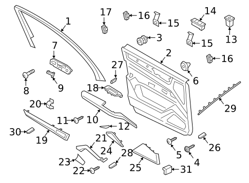 Interior Trim - Front Door for 2020 Porsche Cayenne #7