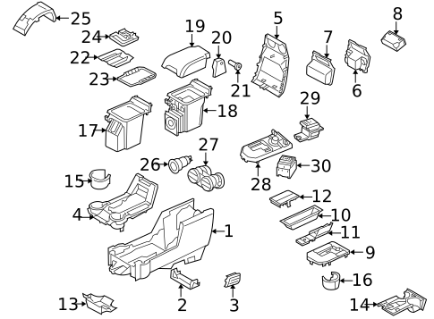 Console for 2006 Land Rover LR3 #0