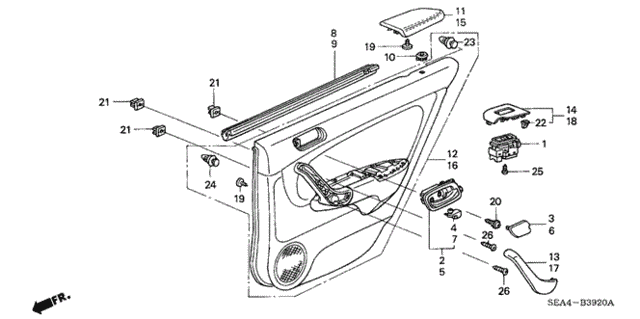 Rear Door Lining for 2005 Acura TSX #0