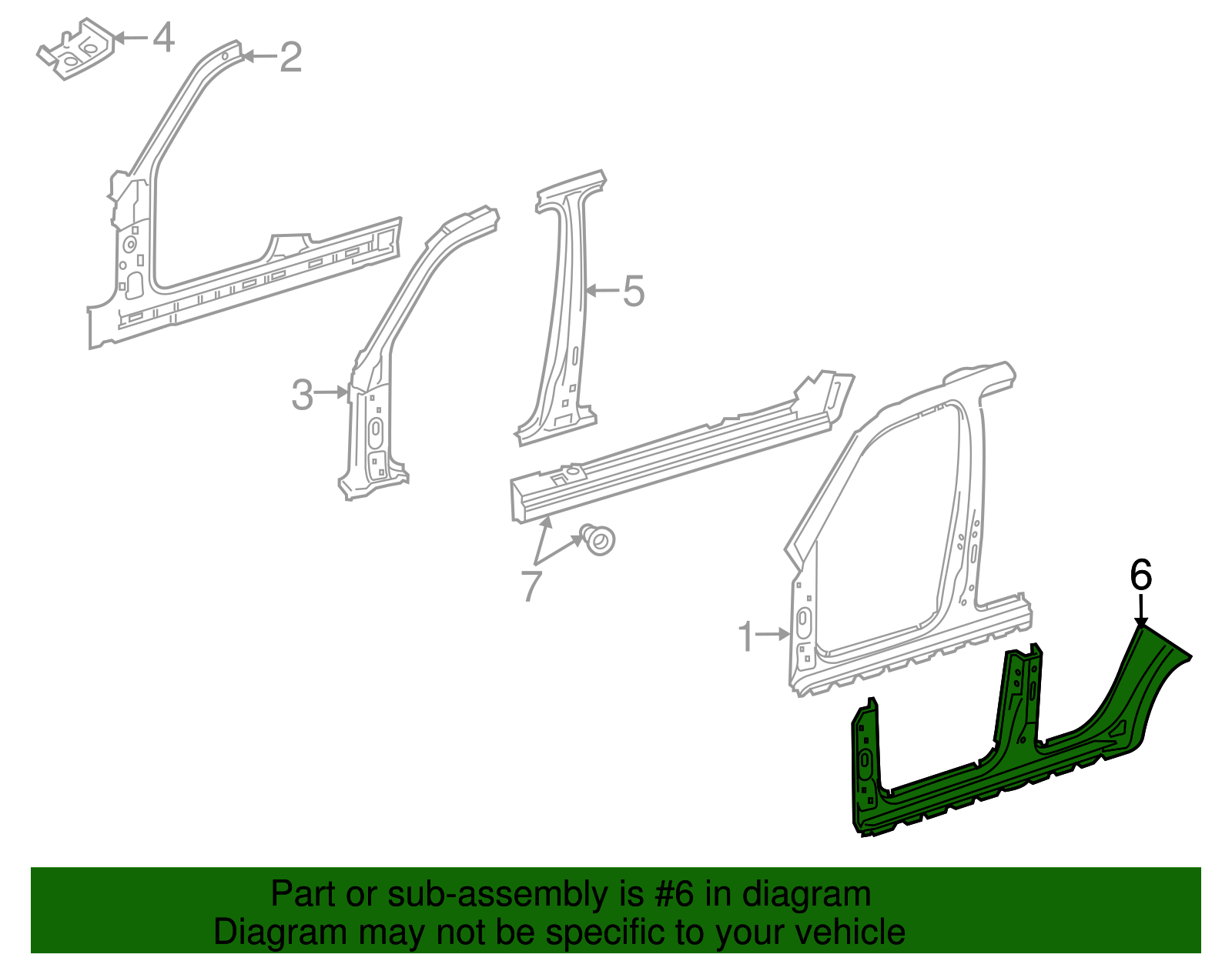 Genuine OEM Outer Rocker Panel | 253-637-21-01 | Fits Select