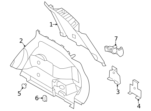 Interior Trim - Quarter Panels for 2020 Nissan Rogue #0