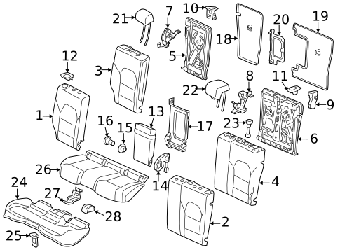 Rear Seat Components for 2016 Mercedes-Benz B 250e #0
