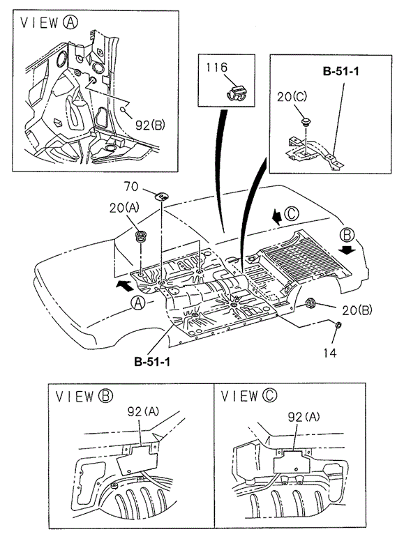 Floor Panel Grommets for 1997 Honda Passport #0
