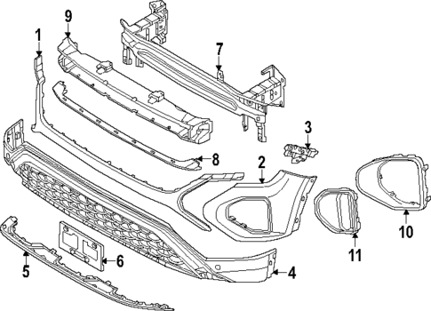 Bumper & Components - Front for 2024 Volkswagen Atlas | OEM