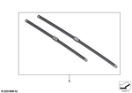 61615A87375 - : Set Of Wiper Blades for BMW Image