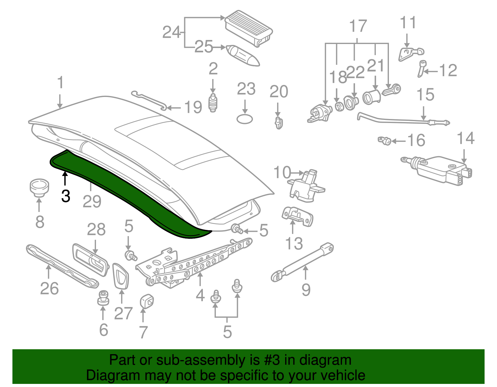 Weatherstrip - BMW (51718397644)