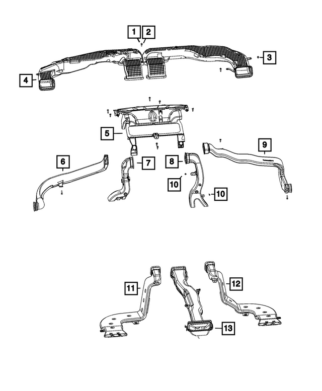 68646088AA - : Demister Duct for Mopar Image
