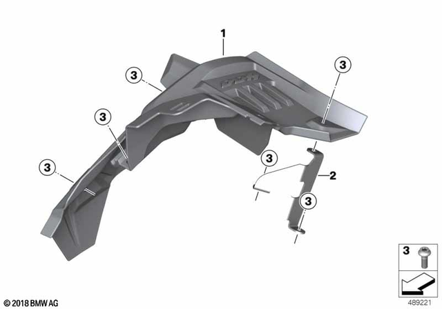 46628558229 - Frame and Mounting Parts: Rear Wheel Cover -  for BMW-Motorrad Image