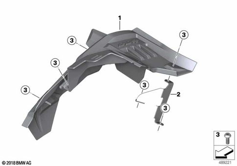 Rear Wheel Cover, License Plate Bracket for 2019 BMW-Motorrad C 400 X #3