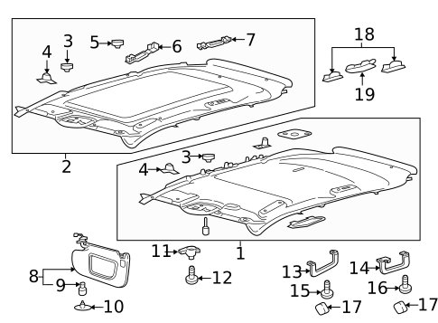 Interior Trim - Roof for 2019 Lincoln Nautilus #0