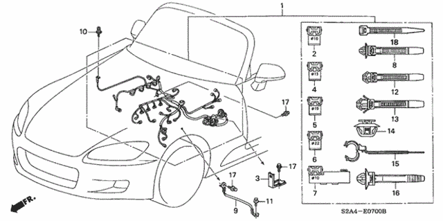 Engine Wire Harness for 2001 Honda S2000 #0
