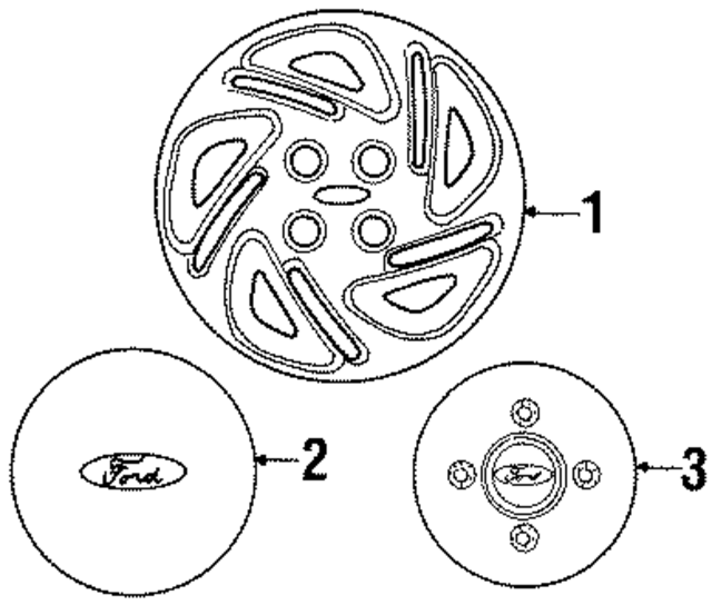 F7CZ1130AB - : Wheel Cover for Ford: Escort Image