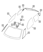 68263681AA - Glass: Windshield for Mopar Image