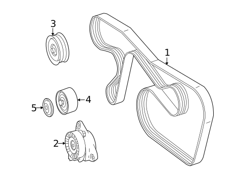 Belts & Pulleys for 2013 Mercedes-Benz SL 65 AMG&reg; #0