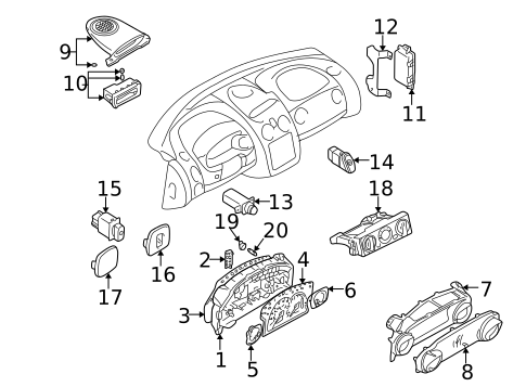 Cluster & Switches for 2002 Dodge Stratus #0