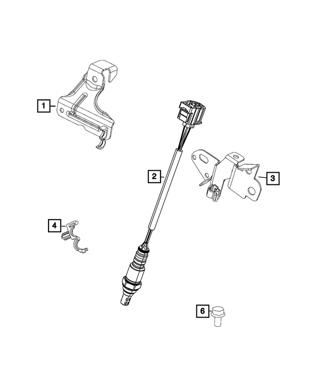 68192830AA - Electrical: Oxygen Sensor Bracket, Left for Mopar Image image