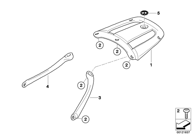 71607680821 - : Set Of Screws - Top-Case for BMW-Motorrad Image