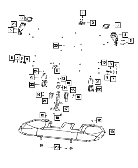 Rear Seats - Second Row Adjusters, Recliners, Shields and Risers for 2024 Jeep Compass #0