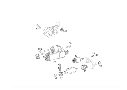 Starter for 2009 Mercedes-Benz S 550 #0