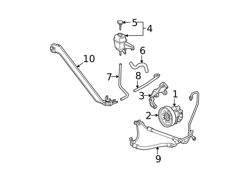 Pump & Hoses for 2005 Cadillac CTS #0