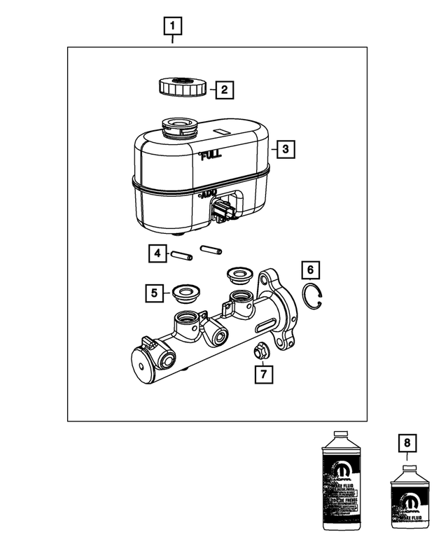 68144665AB - Brakes: Brake Master Cylinder Reservoir for Mopar Image image