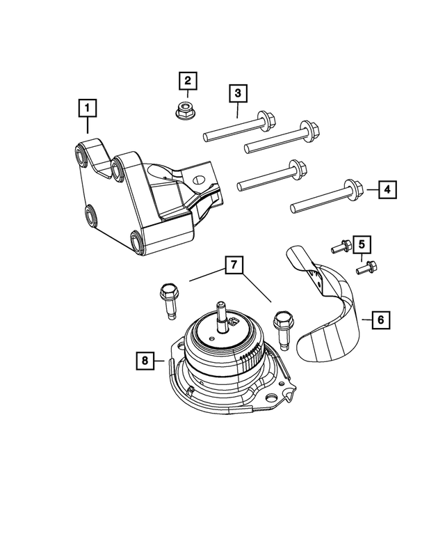 6102019 - 5.7L Gas; Engine: Hex Head Bolt And Washer, Mounting for Mopar Image image