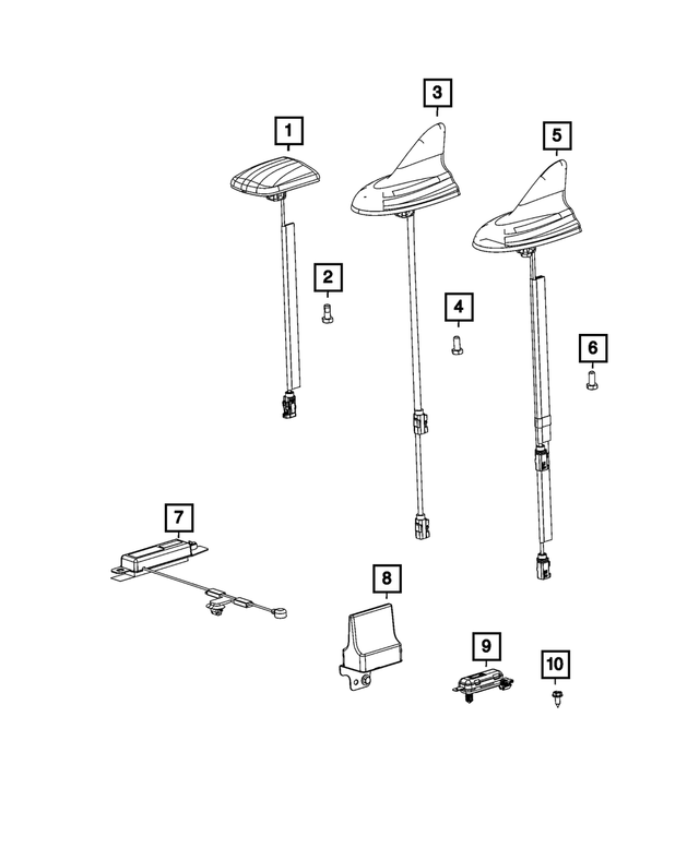 5YS48PDNAA - Electrical: Cable &amp; Base Assy Antenna for Dodge: Challenger Image