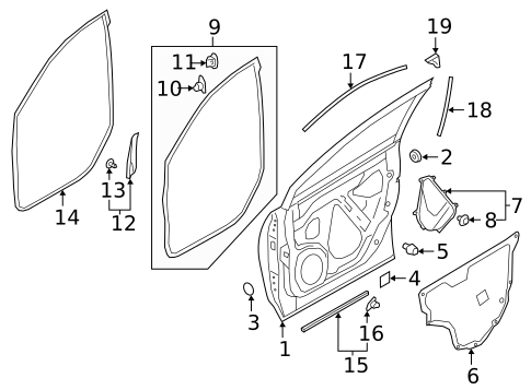 Door & Components for 2023 Subaru Ascent #0
