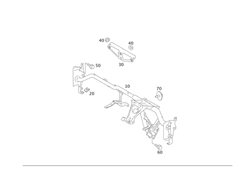 Crossmember Below Instrument Panel for 2010 Mercedes-Benz S 550 #0