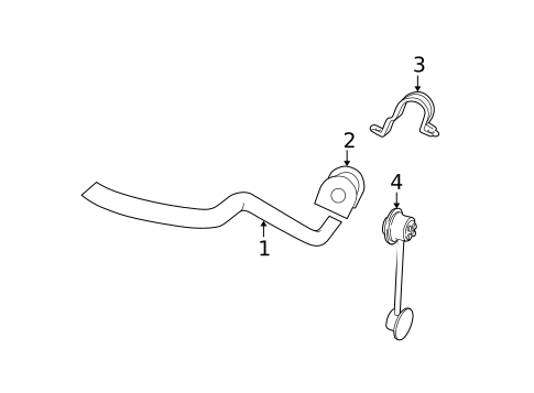 Stabilizer Bar & Components for 2005 Cadillac CTS #1