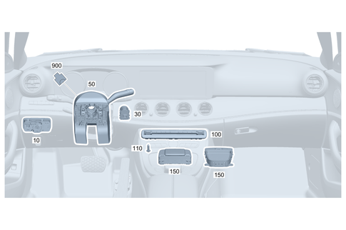 Switch in Instrument Panel and Center Console for 2025 Mercedes-Benz CLA250 #0