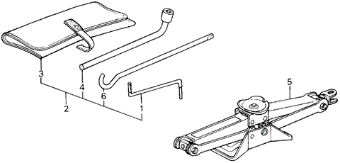 Tools - Jack for 1991 Honda Prelude #0