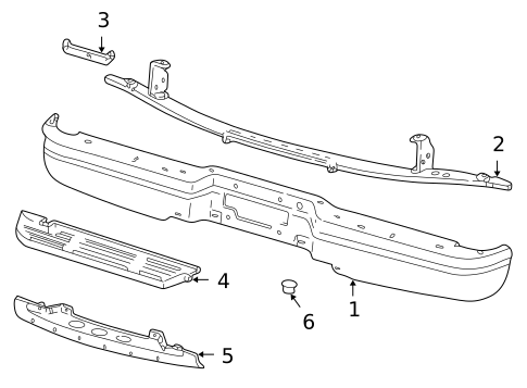 Bumper & Components - Rear for 2004 Ford Excursion #0