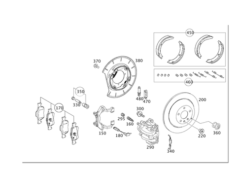Rear Wheel Brake for 2011 Mercedes-Benz GL550 #0
