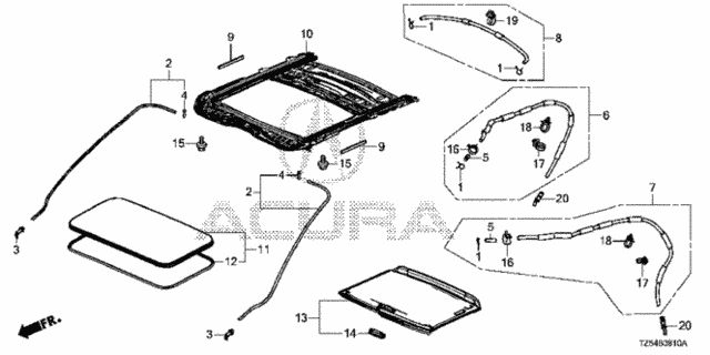 Sliding Roof for 2014 Acura MDX #0