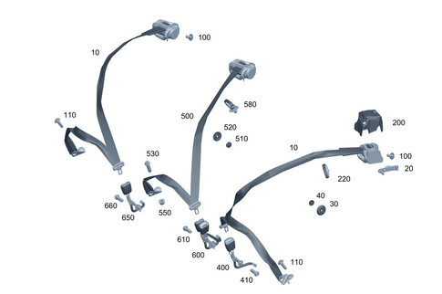 Seat Belt for 2025 Mercedes-Benz Maybach EQS 680 SUV #0